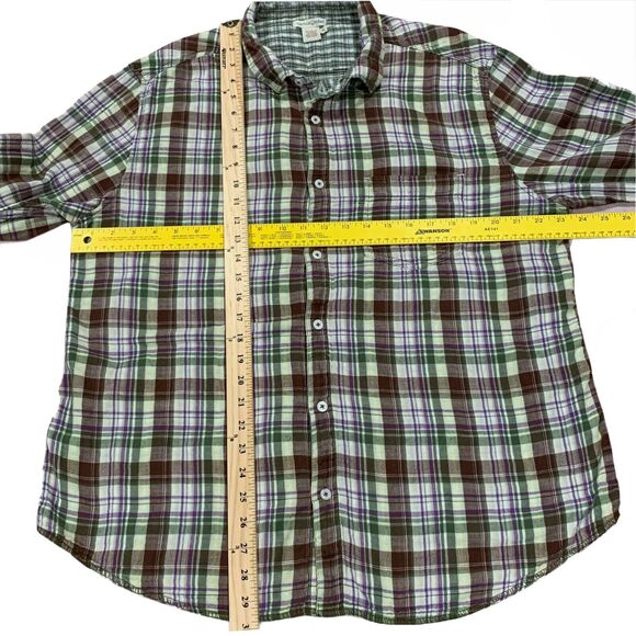 Carbon 2 Cobalt‎ Men’s Long Sleeve Button Soft Plaid Check Flannel Shirt Size XL - Picture 5 of 12